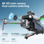 New K19 MAX GPS Drone Professional 8K Camera Aerial FPV Brush Avoiding Obstacle with Large Screen Remote Control Folding Drone 3