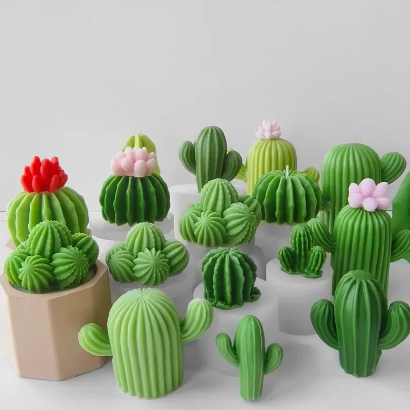 DIY Cactus Aromatherapy Candle Silicone Mold Simulation Cactus Dropper Resin Gypsum Ornament Mold DIY Glue Resin Succulent Mould DIY Cactus Aromatherapy Candle Silicone Mold Simulation Cactus Dropper Resin Gypsum Ornament Mold DIY Glue Resin Succulent Mould