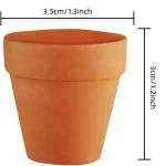 50 Pcs Tiny Terracotta Pots - 1.3 inch Small Mini Clay Pots with Drainage Holes Flower Nursery Terra Cotta Pots for in/outdoor 3