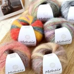 Gradient Mohair Soft Cotton Yarn DIY Crochet Hand Knitting Yarn Segment Dyed Wool Yarn For Baby Sweater Hat Scarf 2