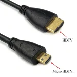 Male to Male HDTV to Micro HDTV Digital Audio Video Cable V1.4 M/M 1080p 1440p for HDTV PS3 XBOX 3D HDTV 3