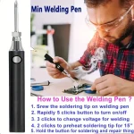 650/1100mAh Battery Welding Tool Kit ,Portable Electric Soldering Iron Pen,510 Thread Heat Tips Electronic Solder Repair Tool 6