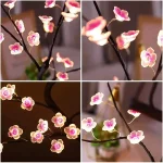 Table Tree Night Light USB/Battery Powered Touch Switch Artificial Bonsai Cherry Blossom Desktop Tree LED Lamp Light Decoration 5