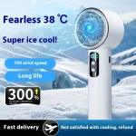 Summer Portable Ice Compress Handheld Turbo Fan 3 Wind Speeds Adjustable Mini Personal Fan Battery Operated Electric Fan 6