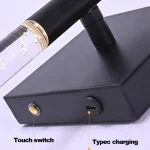Modern Wall Lamp Wireless Remote 3 Light Modes 10000mAh USB Rechargeable No Wiring Needed Rotatable For Bedroom Corridor 6