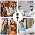 Wireless Lavalier Microphone With Windproof Cover Audio Video Recording Mini Mic For iPhone Android Mobile Phone Microphone 5