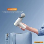 HOMEFISH  Portable Electric Massage Gun  with 4 Interchangeable Heads & LED Light for Full Body Relaxation Electric Massage Gun 6