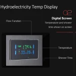 LED Shower Panel Tower System Rain Waterfall Shower Column Hydroelectricity LCD Display With Massage Body Spa Bath Shower Faucet 5