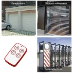 433MHz Auto Copy Remote Control Electric Garage Door Opener Remote Controller Duplicator Clone Cloning Code 4 Keys Transmitter 4
