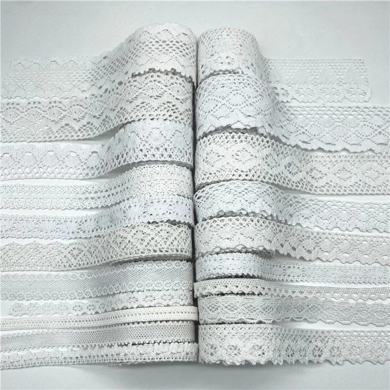 10mm-50mm 2yards White 100%Cotton Lace Ribbon For Apparel Sewing Fabric Trim Cotton Crocheted Lace Ribbon Handmade Accessories 10mm-50mm 2yards White 100%Cotton Lace Ribbon For Apparel Sewing Fabric Trim Cotton Crocheted Lace Ribbon Handmade Accessories
