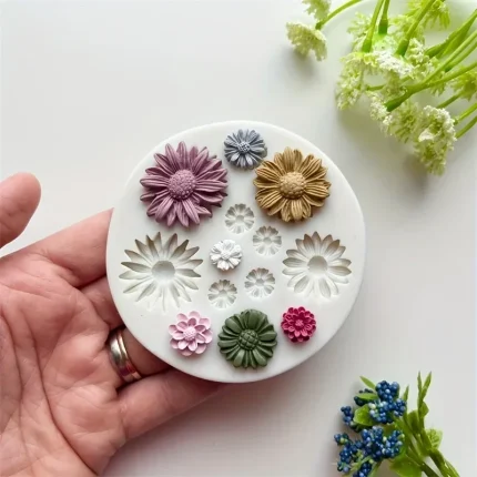 1pc flower silicone mold bouquet casting mold DIY decoration chocolate sugar resin candle 3D mould crafts tools