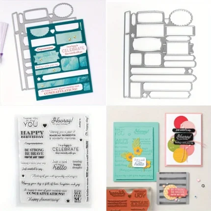 Many Messages Clear Stamps And Cutting Dies For DIY Craft Making Card Photo Album Scrapbooking Art Decoration