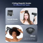 Electric High Speed Hair Dryer 120000RPM Brushless Negative Ions Blow Dryer 1600W Super Powerful Wind Lownoise Salon HairDryer 5