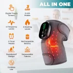 LED Knee Massager Multifunctional Electric Infrared Knee Pad 650nm 850nm Red Light Heating Leg Joint Brace Muscle Relax 2