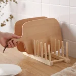 Kitchen Storage Organization Multi Functional Storage Rack Tableware Drainboard Woodiness Dish Drying Rack Kitchens Accessories 6