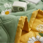 Daisy Printed Quilted Summer Quilt and Pillowcase or Single Quilts Soft Breathable Single Double Blanket Washable Thin Comforter 4