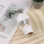 AC85-265V Socket Converter with 360 Degrees PIR Human Induction Motion Sensor LED E27 Lamp Base Intelligent Adjustable Switch 3