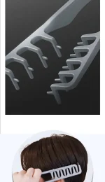 Volumizing Wide-Tooth Hair Styling Comb for Men, ABS Plastic with Textured Grip, Ideal for All Hair Types, Perfect for Home Use 5