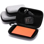 Portable Data Cable Organizer Bag Small EVA Oval Earphone Storage Bags Hard Shell Waterproof Cases Charger U Disk Zipper Pouch 4