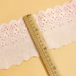 1Y Flower Hollow 11CM Wide Cotton Cloth Lace Trim Fabric Clothes Accessories Cuffs Skirt Hem 3