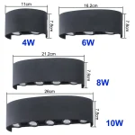 LED Wall Light Waterproof IP65 Outdoor Wall Lamp Garden Porch Light Decor Garden Yard Bathroom Bedroom Living Room AC85-265V 5