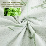 1pc Waterproof Bamboo Mattress Cover (Without Pillowcase), Cooling & Breathable Fitted Bed Sheet With 6-14inches Deep Pocket 6