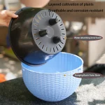 European Style Honeycomb Pattern Imitation Rattan Hanging Hanging Plastic Flower Pot Hanging Pot Indoor Hanging Basket 5