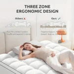 HGETVE Extra Thick Mattress covers  Topper 1000Gsm Cooling Noiseless Breathable Fitted 8-21 Deep Pocket Machine Washable 3