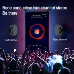 Bone conduction wireless speaker - sucker mount, TWS hi-fi sound enhanced bass, wearable loop, resonance features dynamic audio 4