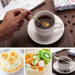 8/16 Pieces Flower Coffee Tea Spoons Stainless Steel Sugar Spoons Tea Party Flower Fancy Tableware Set Stir Bar Kitchenware 4