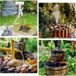 2.5W Solar Fountain Split Design with 6 Fountains and 4-foot Water Pipes for Outdoor Garden Solar Fountain Water Pump Decoration 5