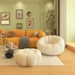 Lazy Pumpkin Sofa Nordic-Style Single Sofa Chair EPS Particle Filling Soft Comfortable Home Living Room Balcony Bedroom Sofa set 6