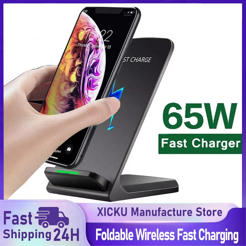 65W Wireless Charger Station Earphone Phone Fast Charging Charger Holder For iPhone 16 15 14 13 Pro Max Samsung S24 S23 Xiaomi 65W Wireless Charger Station Earphone Phone Fast Charging Charger Holder For iPhone 16 15 14 13 Pro Max Samsung S24 S23 Xiaomi
