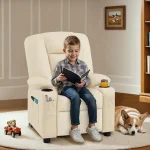 Big Kids Recliner Child Reclining Chair Toddler Recliner Sofa with Cup Holders Customized Furniture for Kids