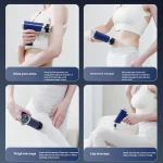 New Electric Massage Gun With Heat Cold 9 Gears Multifunctional Fascia Gun Home Portable Gym Use Small Quiet Handheld Massager 3