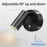 Rechargeable LED Wall Lamp Touch Night Lights Wireless Magnetic Spotlight 360° Rotation For Bedroom Bedside Reading Lighting 4