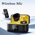 Wireless Lavalier Lapel Microphone Noise Cancel Live Game iPhone iPad Android Type-C Phone Outdoor recording Interview PC 3