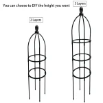 Black Garden Trellis, Plant Climbing Support Frame, Durable Plastic, Potted Plants, Indoor/Outdoor Climbing Plant Support 4