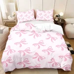 3pcs Butterfly pattern bedding set, 1 quilt cover+2 pillowcases, soft bedroom decoration, suitable for girls and women bedroom 3