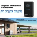 SUMRY 4KW 6KW 120V Off Grid Solar Inverter 24V 140A 5600W MPPT Charger Pure Sine Wave Home Inverter 6.25 Inch LCD Display 5