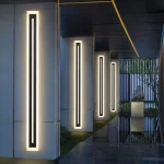 Outdoor Long Strip Modern LED Wall Lighting Fixture Lamps,Wall Sconce Fixture Wall lamp Elegant Frosted White Acrylic IP67 Anti 2