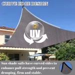 Waterproof Sun Shade Sail Canopy Rectangle UV Block Sun Shelter For Outdoor Garden Patio Backyard Terraza Awning Privacy Screen 4