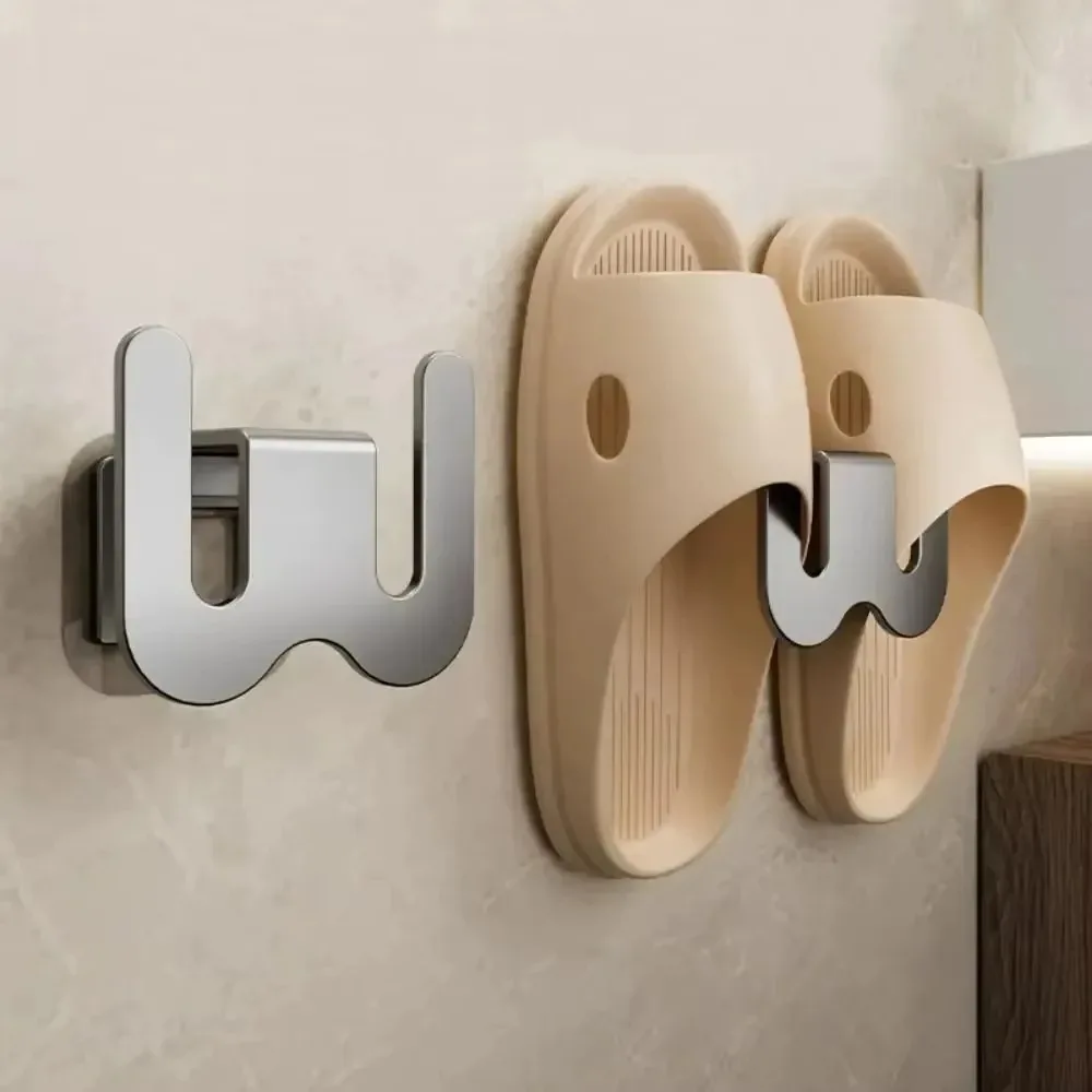 Non Perforated Simple Shoe Storage Rack Bathroom Door with Drainage on The Back Wall Bathroom Slipper Rack Wall Mounted Hook Non Perforated Simple Shoe Storage Rack Bathroom Door with Drainage on The Back Wall Bathroom Slipper Rack Wall Mounted Hook