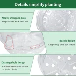 12 Pack 6.5 Inch Clear Self Watering Plant Pots with Bottom Water Tray & Watering Rope, Transparent Nursery Pots with Drainage f 5