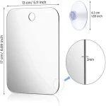 1PCS Acrylic Mirror With Wall Suction Shower Mirror For Man Shaving Women Makeup Portable Travel Bathroom Accessories 2