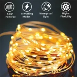 7M/12M/22M/32M LED Solar String Fairy Lights Outdoor Path Garlands Lamp Patio Waterproof Christmas Wedding Garden Street Lights 2