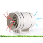 HF-100P 110V 35W Radiator Fan Radiator Ventilator Exhaust Ventilation Fan Air Duct Fan Duct Ventilation Fan for Home, Kitchen 5