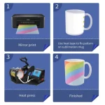 HTVRONT Sublimation Mugs 11oz Ceramic Sublimation Mugs Blank Bulk Coffee Mug White Ceramic Photo Cups With Bubble Bag 4