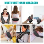Shiatsu Neck and Shoulder Massager Heated Back Massager U Shape Deep Kneading Electric Massage Pillow For Neck Waist Leg Body 4