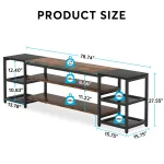 Tribesigns 78 Inch TV Stand for TVs up to 85 Inch, Media Entertainment Center Console Table, 3-Tier TV Console Table 5